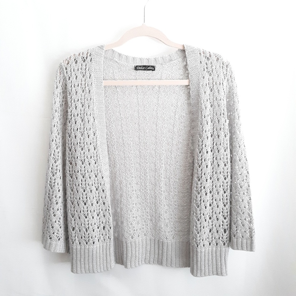 Dolce Cabo silver gray cardigan